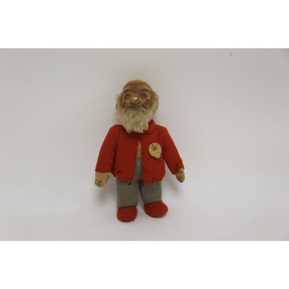 Antique, Doll, steiff guki pucki lucki Male, Red Jacket, Soft Body, Rag FLAW